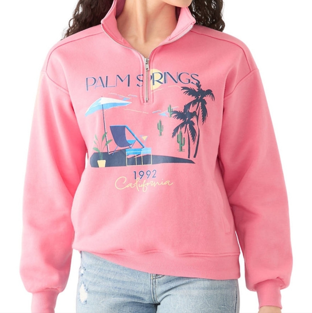 Palm Springs Coral Sweatshirt